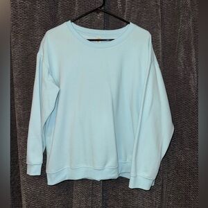 just be Light Blue Crewneck Pullover Sweatshirt